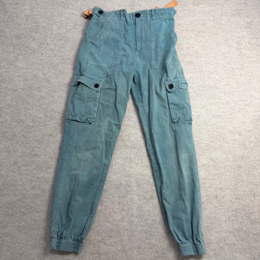Wondery Isabel Outdoor Cargo Jogger Pants Teal Blue Womens Small Hiking Trail
